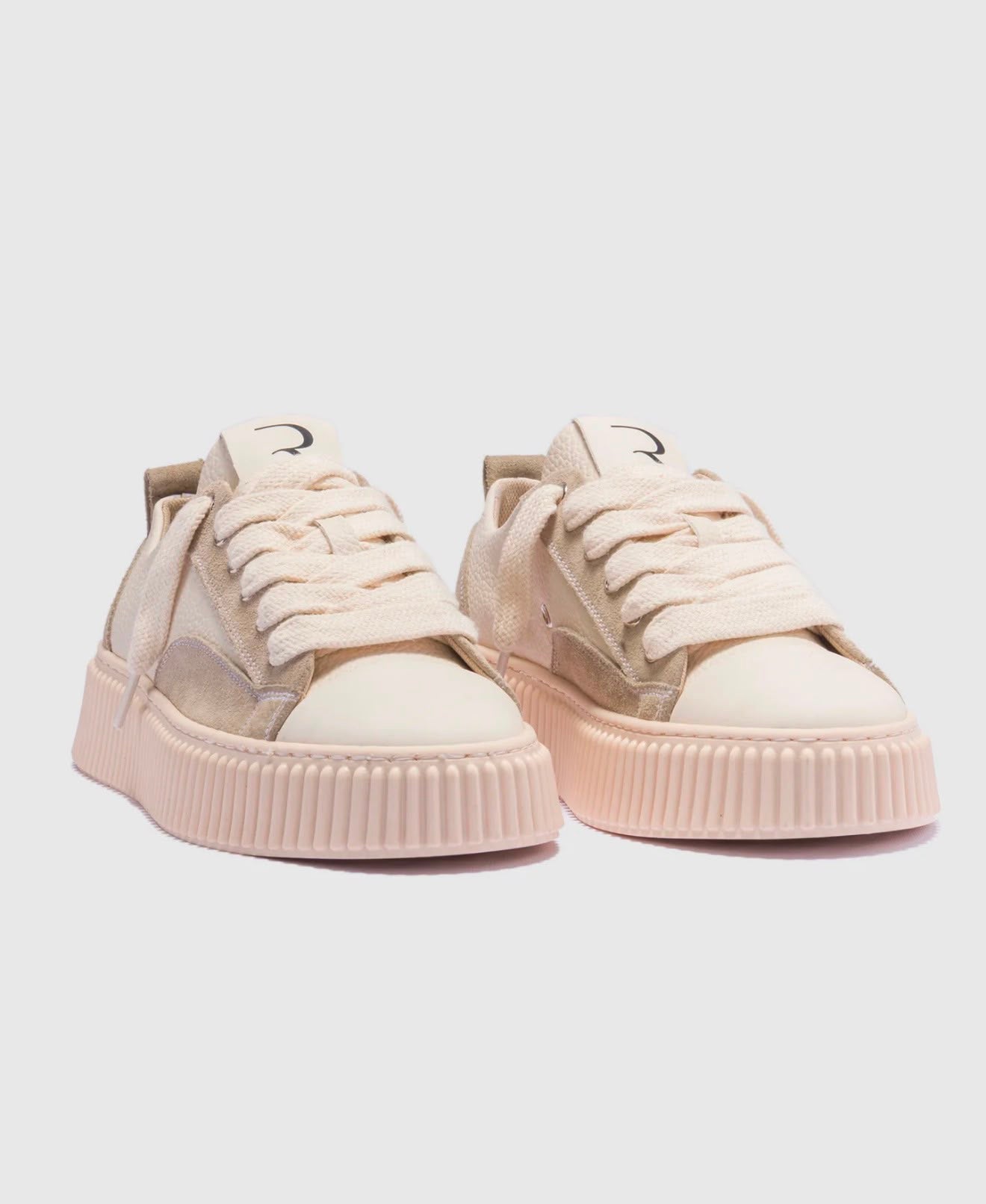 RHUN-Sneakers 2027 Treble beige grain leather-נעלי רואן  2027
