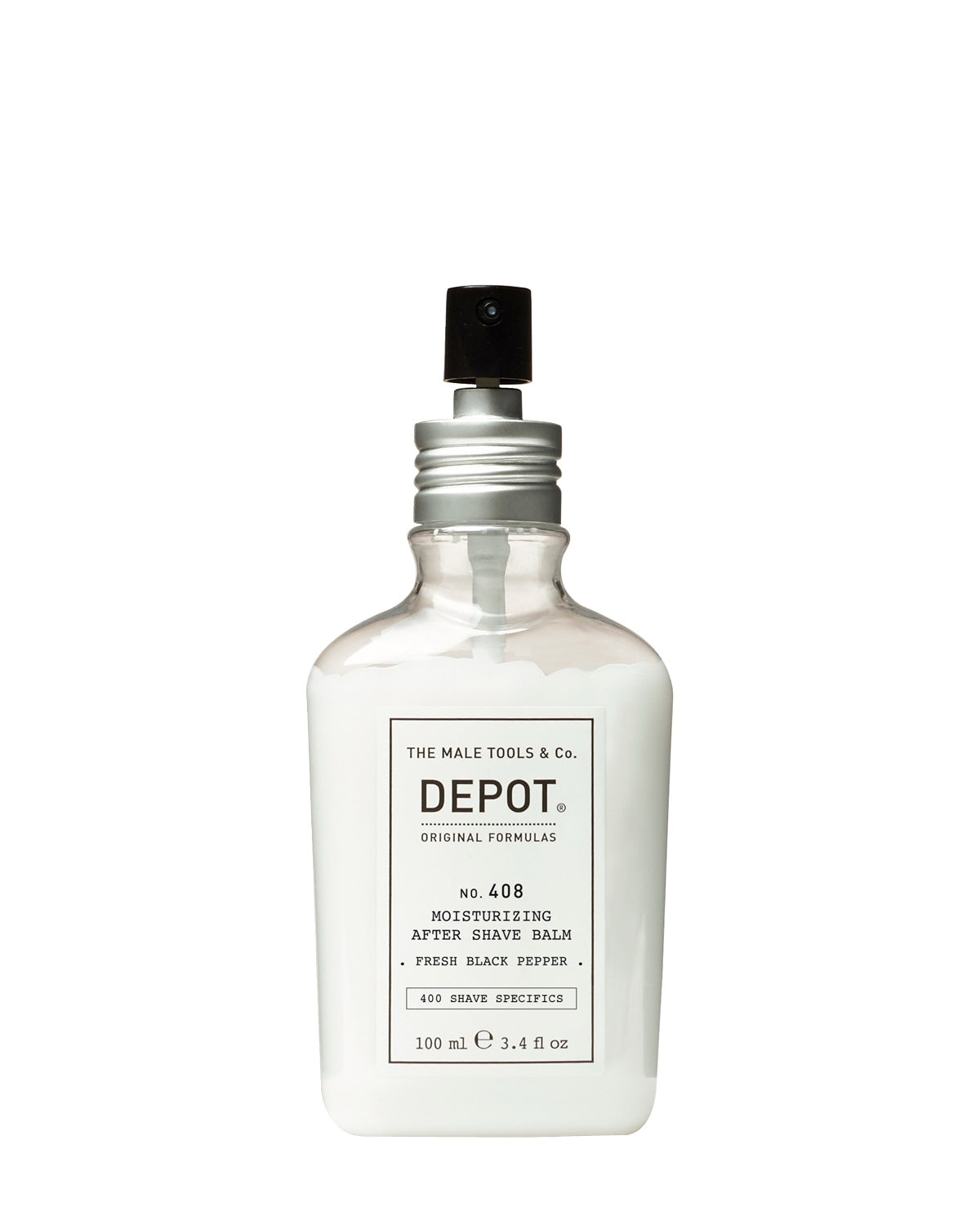 DEPOT No. 408 – Moisturizing After Shave Balm (Fresh Black Pepper) אפטר שייב מרגיע עם ניחוח פלפל שחור