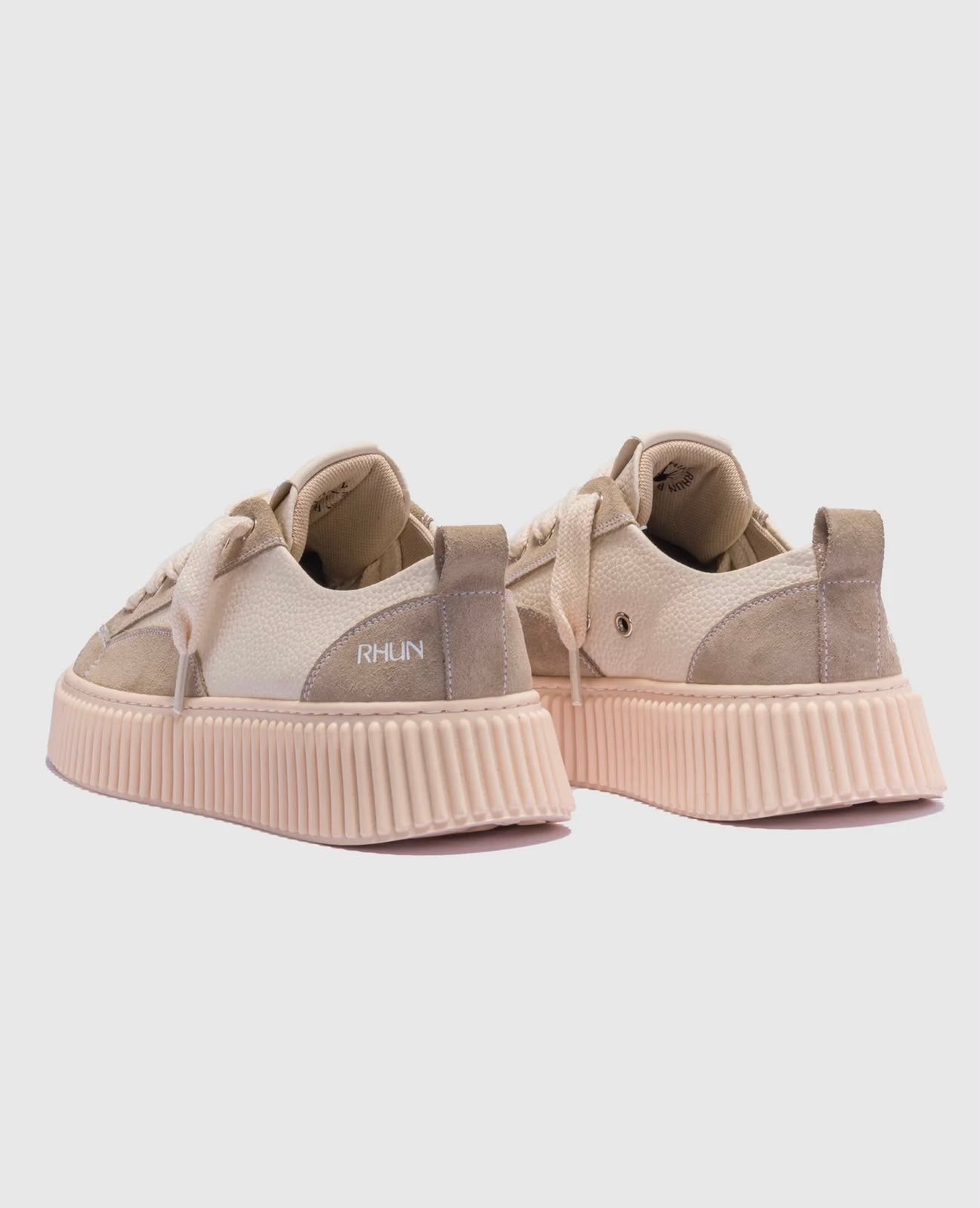RHUN-Sneakers 2027 Treble beige grain leather-נעלי רואן  2027
