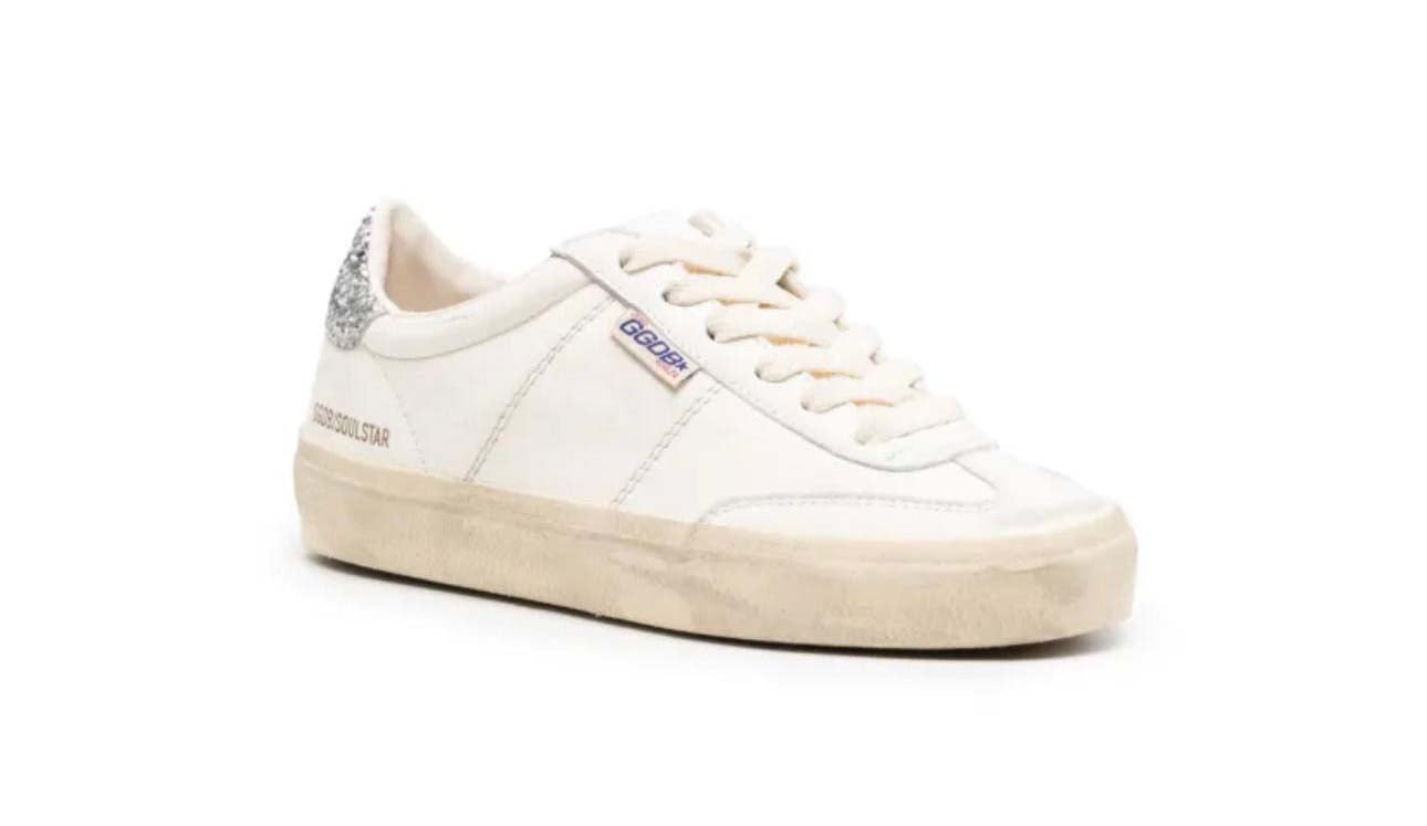 Golden goose-soul star distressed glittered sneakers