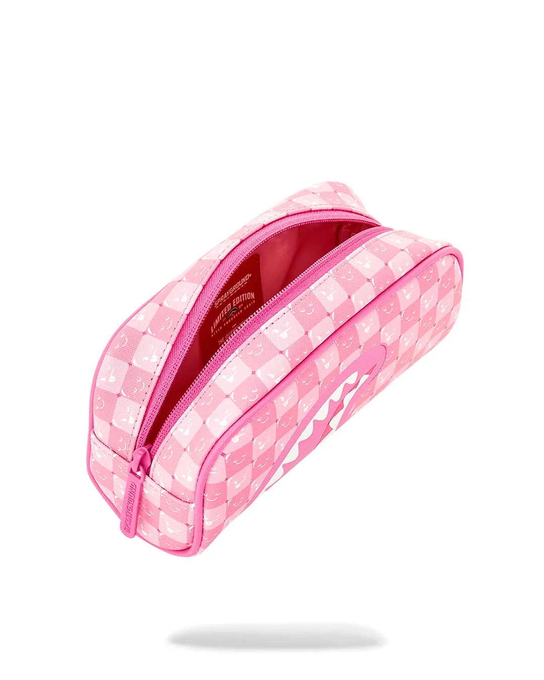 PINK NEW CHECK FACES POUCH