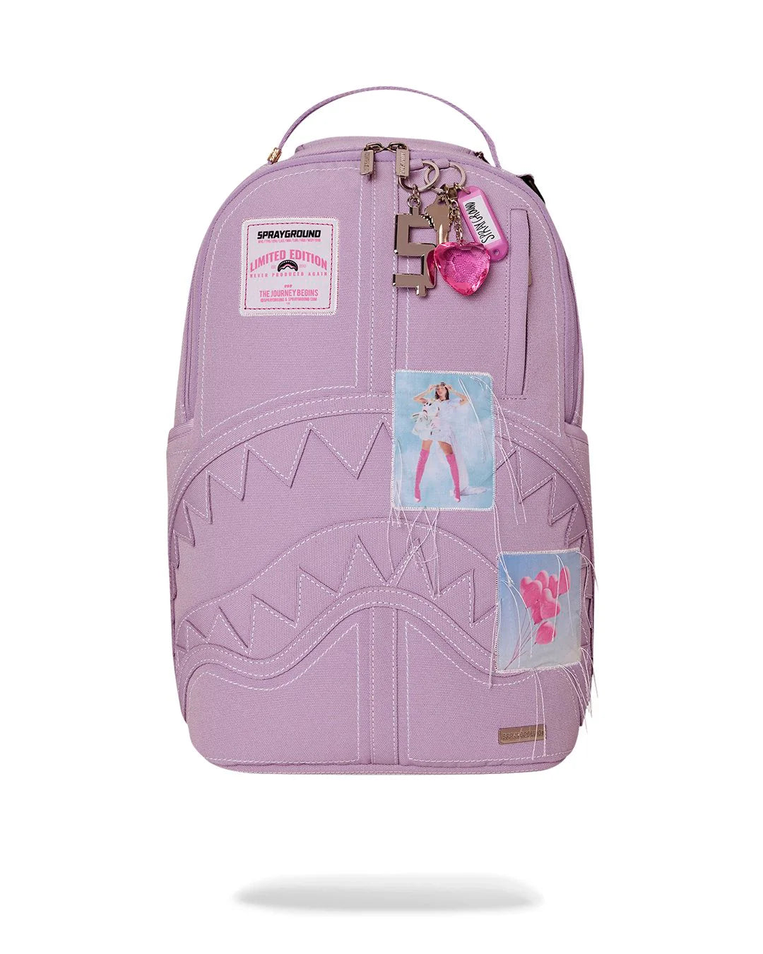 PURPLE CANVAS STITCH BACKPACK-תיק סגול פרימות