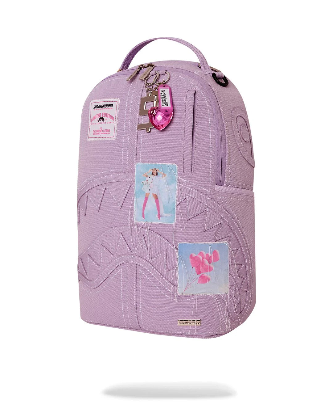 PURPLE CANVAS STITCH BACKPACK-תיק סגול פרימות