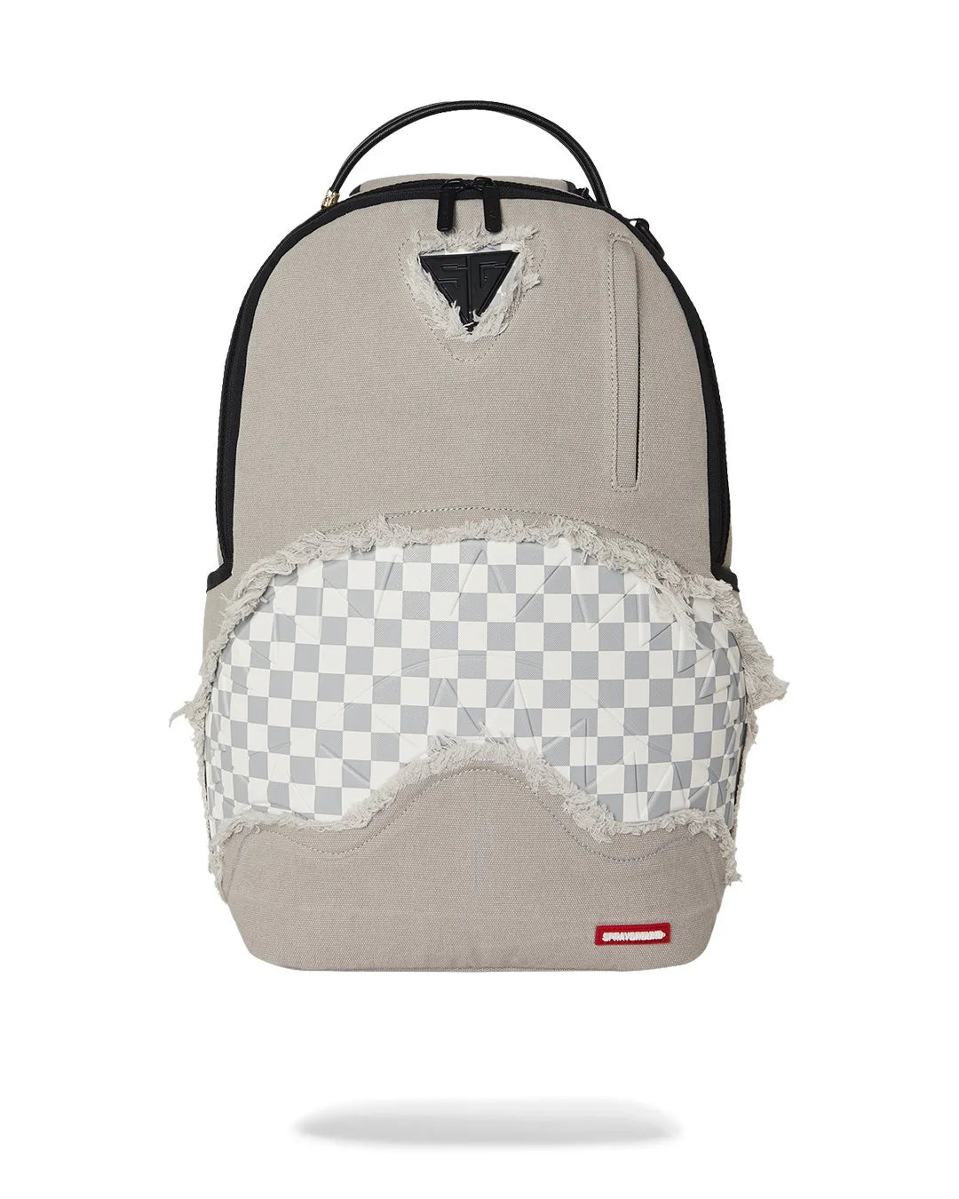 CREAM DENIM TEAR SHARK BACKPACK-תיק גב אפר גינס