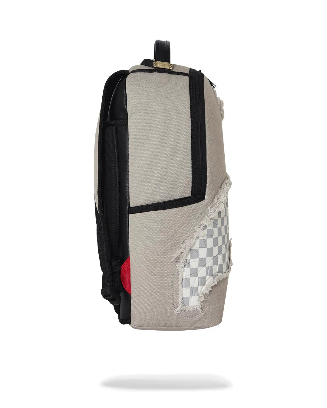 CREAM DENIM TEAR SHARK BACKPACK-תיק גב אפר גינס