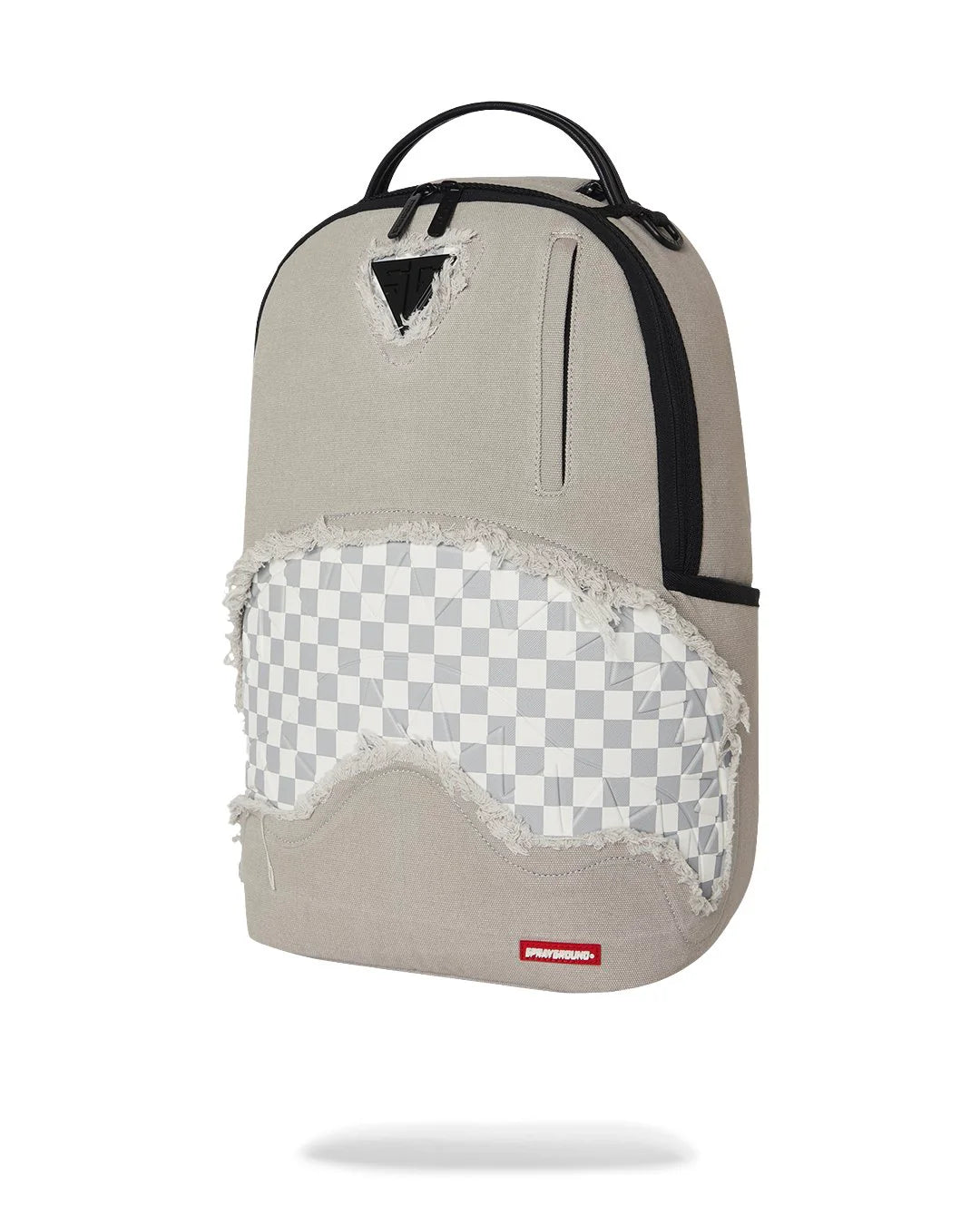 CREAM DENIM TEAR SHARK BACKPACK-תיק גב אפר גינס
