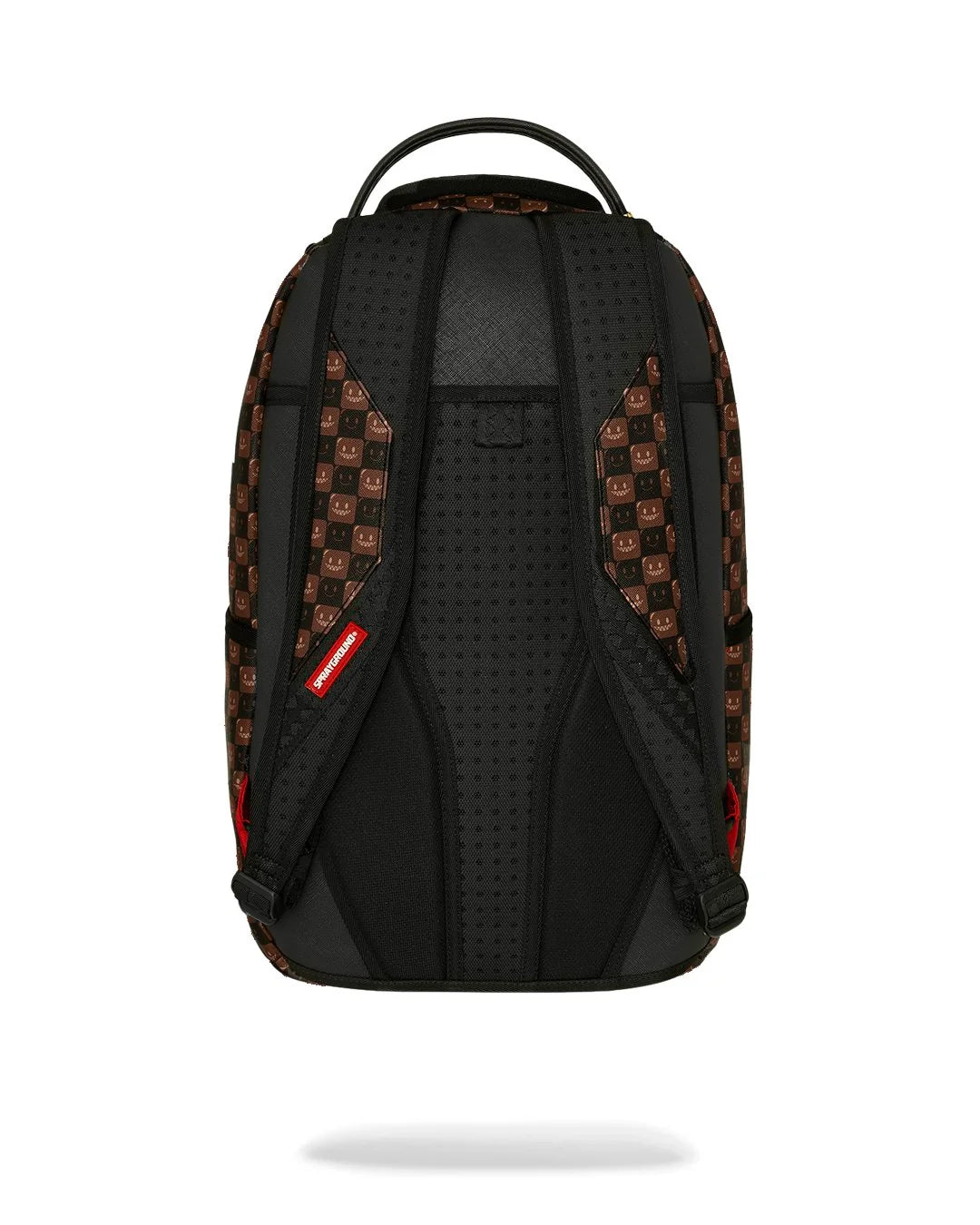 SHARKS IN PARIS WTF BUBBLE BROWN CHECK BACKPACK