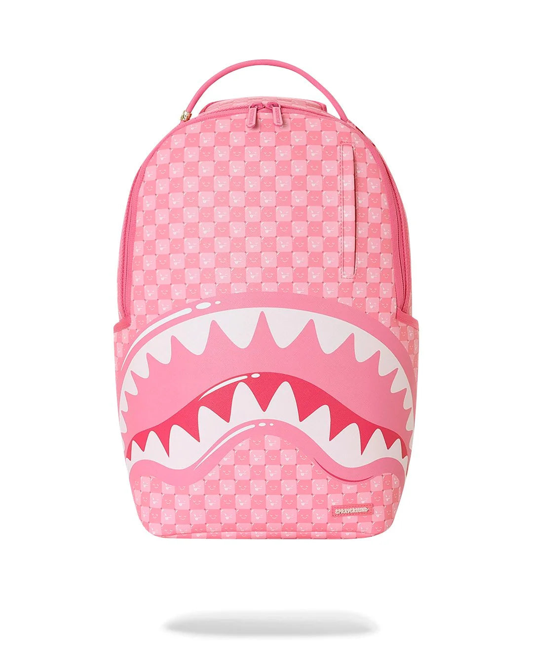 PINK NEW CHECK FACES BACKPACK