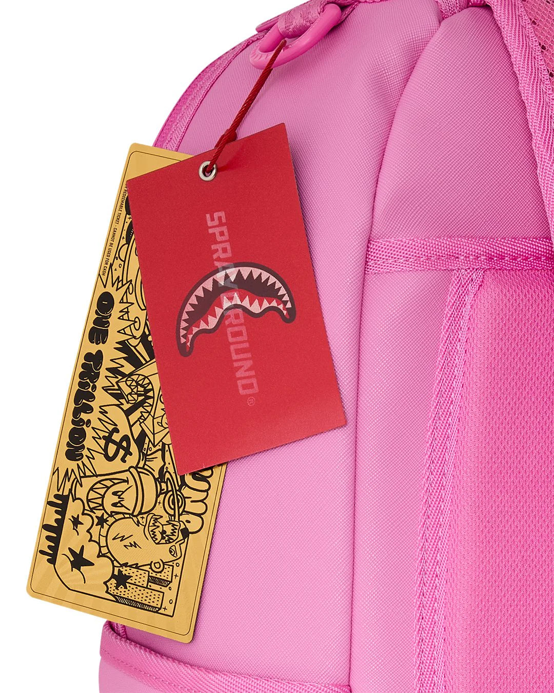 PINK GHOST DRIP BACKPACK-תיק ורוד נילון