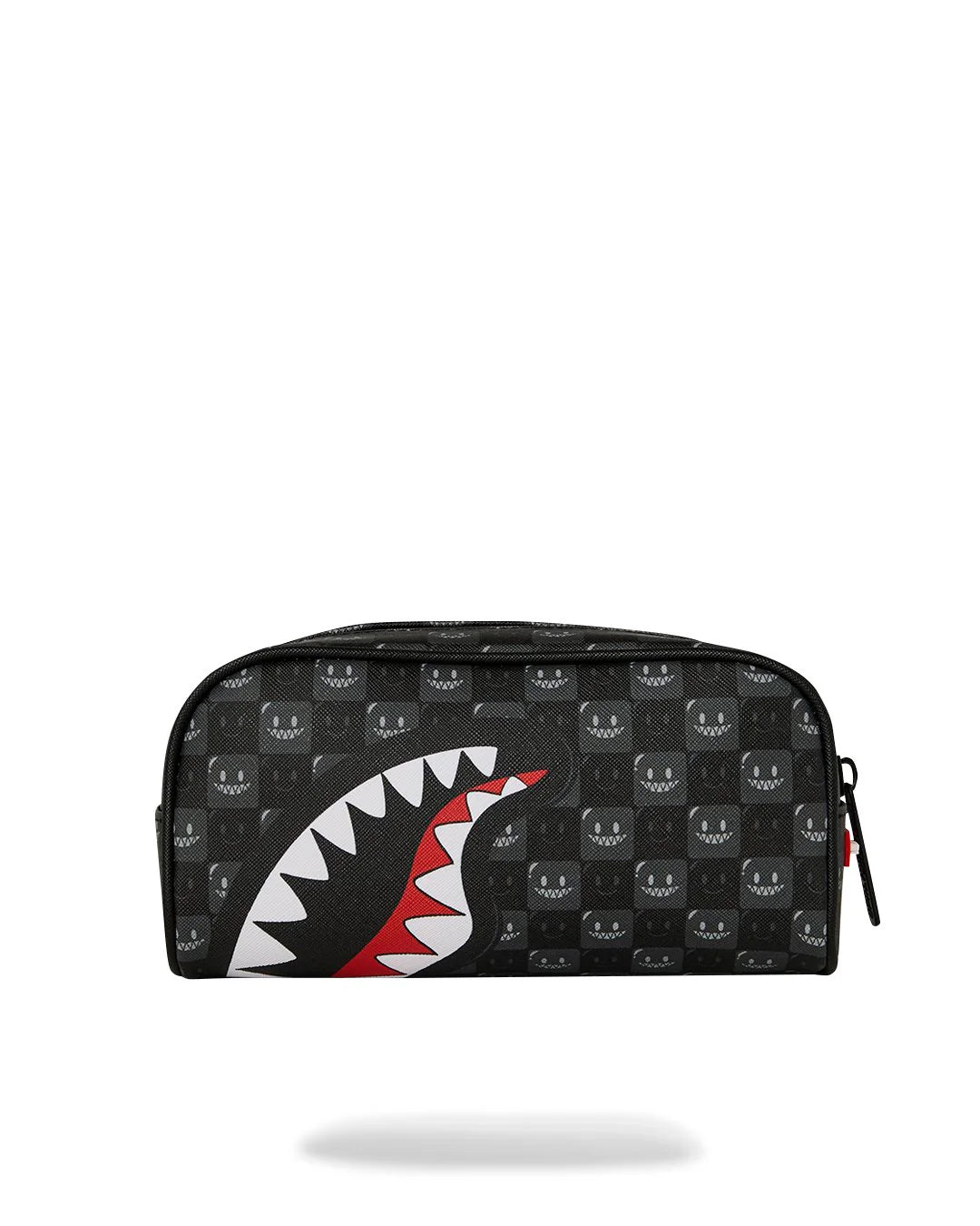 SHARKS IN PARIS WTF BUBBLY BLACK CHECK POUCH-קלמר