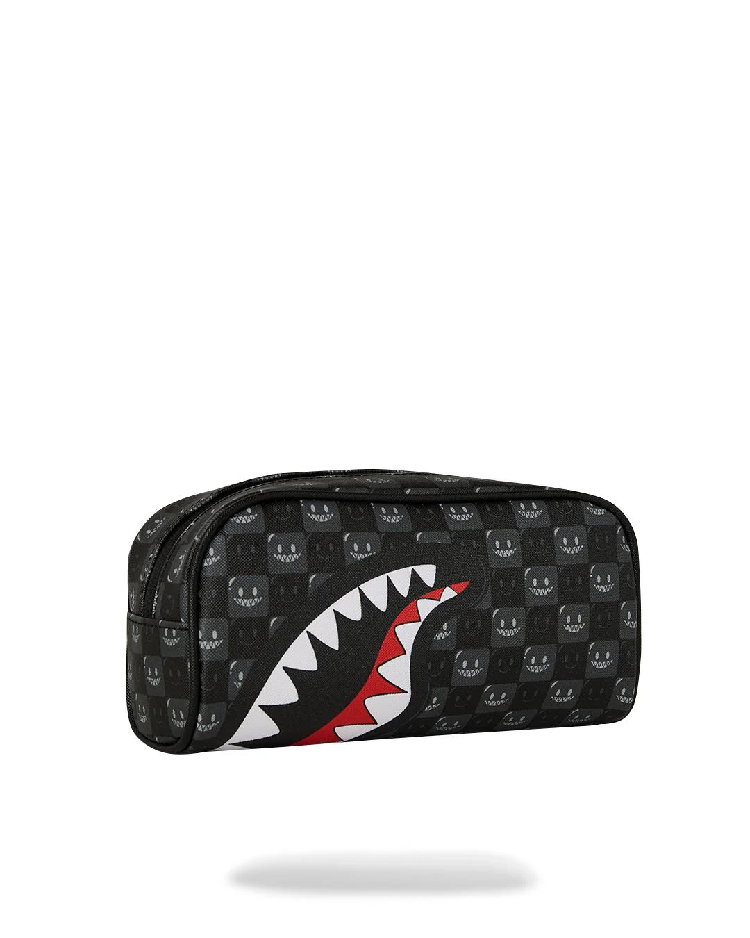 SHARKS IN PARIS WTF BUBBLY BLACK CHECK POUCH-קלמר