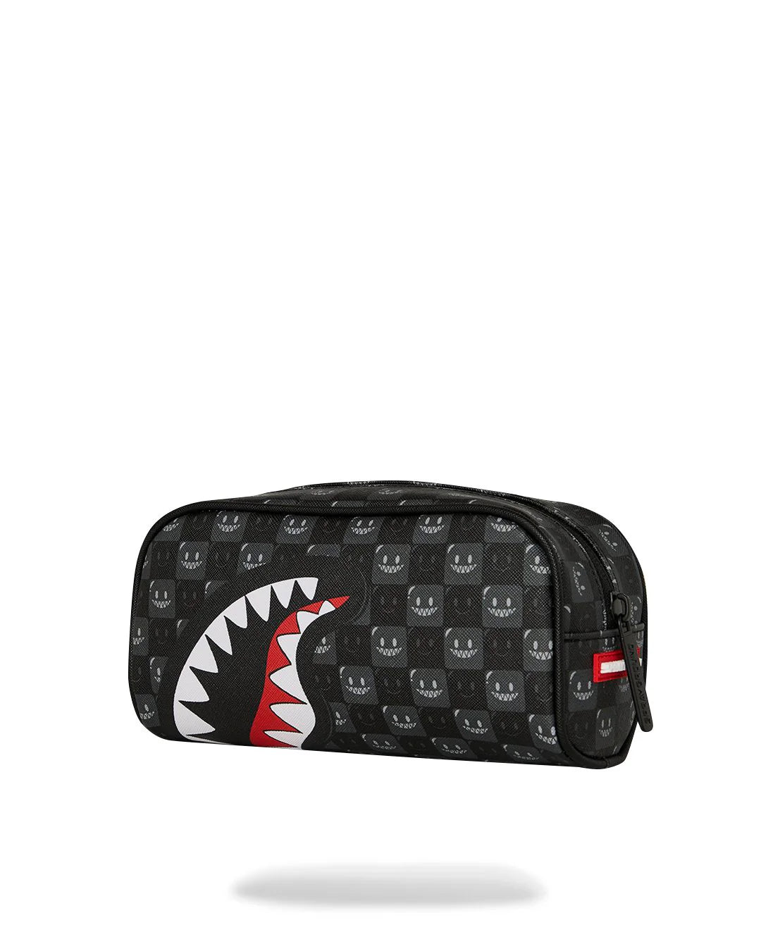 SHARKS IN PARIS WTF BUBBLY BLACK CHECK POUCH-קלמר