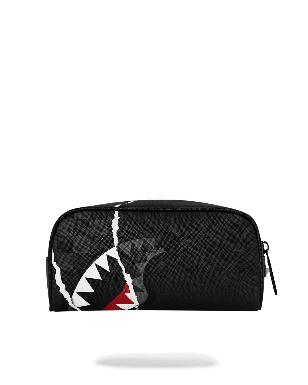 CENTER RIP REVEALING GRAY CHECK POUCH-קלמר