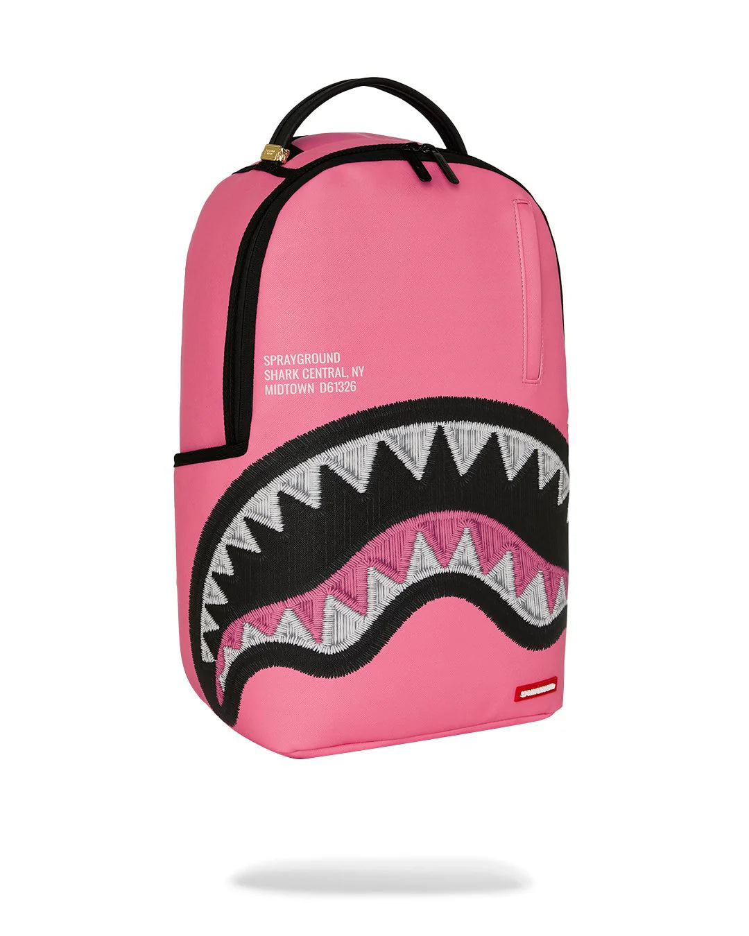 SHARK CENTRAL PINK EMBROIDERED SHARK BACKPACK-תיק ורוד פרימות