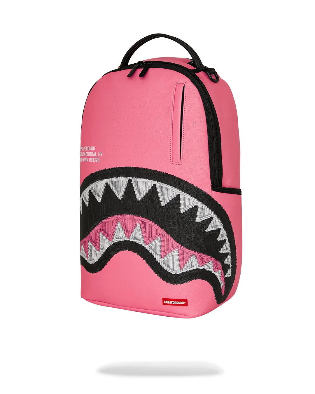SHARK CENTRAL PINK EMBROIDERED SHARK BACKPACK-תיק ורוד פרימות