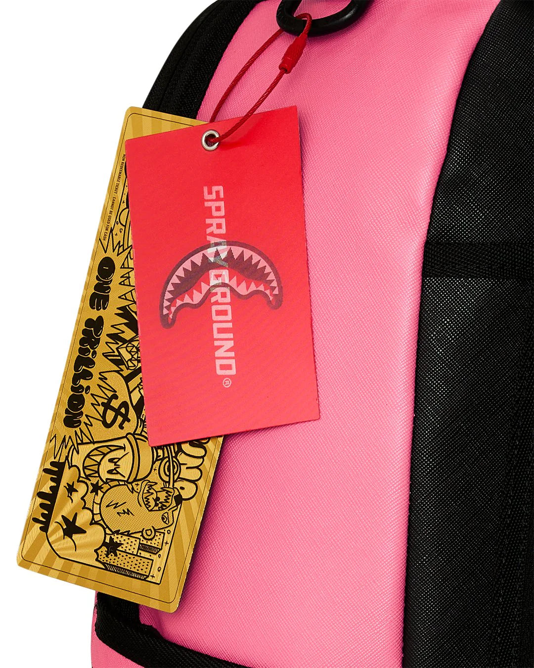SHARK CENTRAL PINK EMBROIDERED SHARK BACKPACK-תיק ורוד פרימות