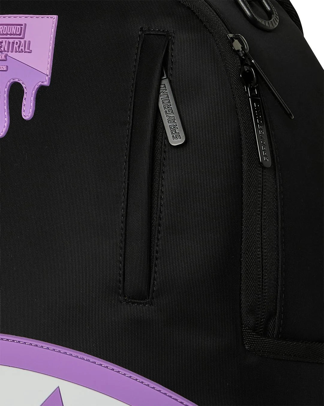 SHARK CENTRAL LIGHT PURPLE BACKPACK-תיק שחור סגול ניילון