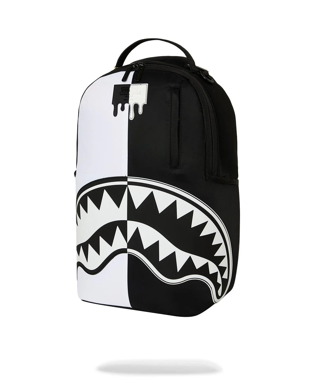 SHARK CENTRAL BLACK AND WHITE STENCIL BACKPACK