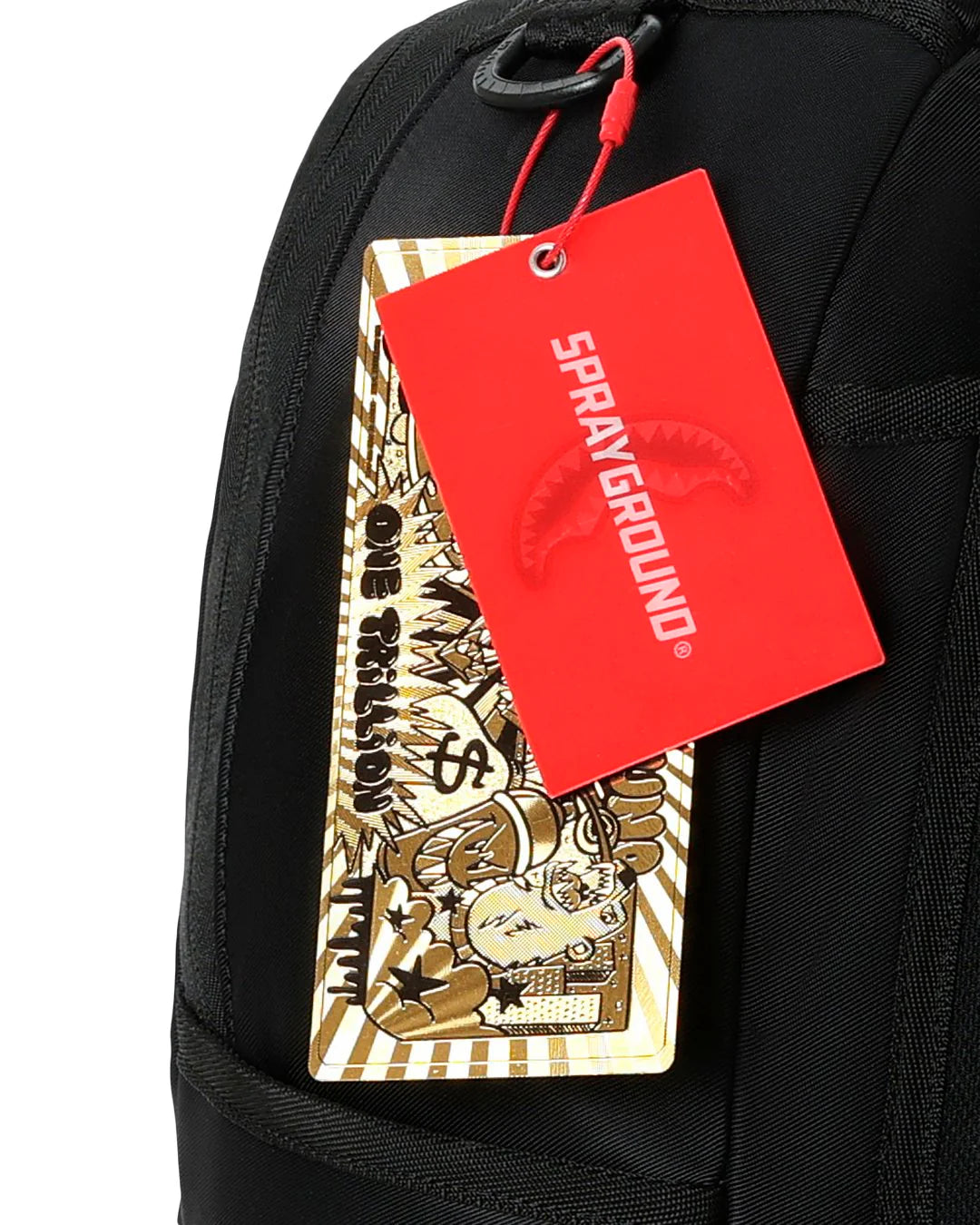 SHARK CENTRAL BLACKED OUT NYLON BACKPACK-תיק שחור נילון