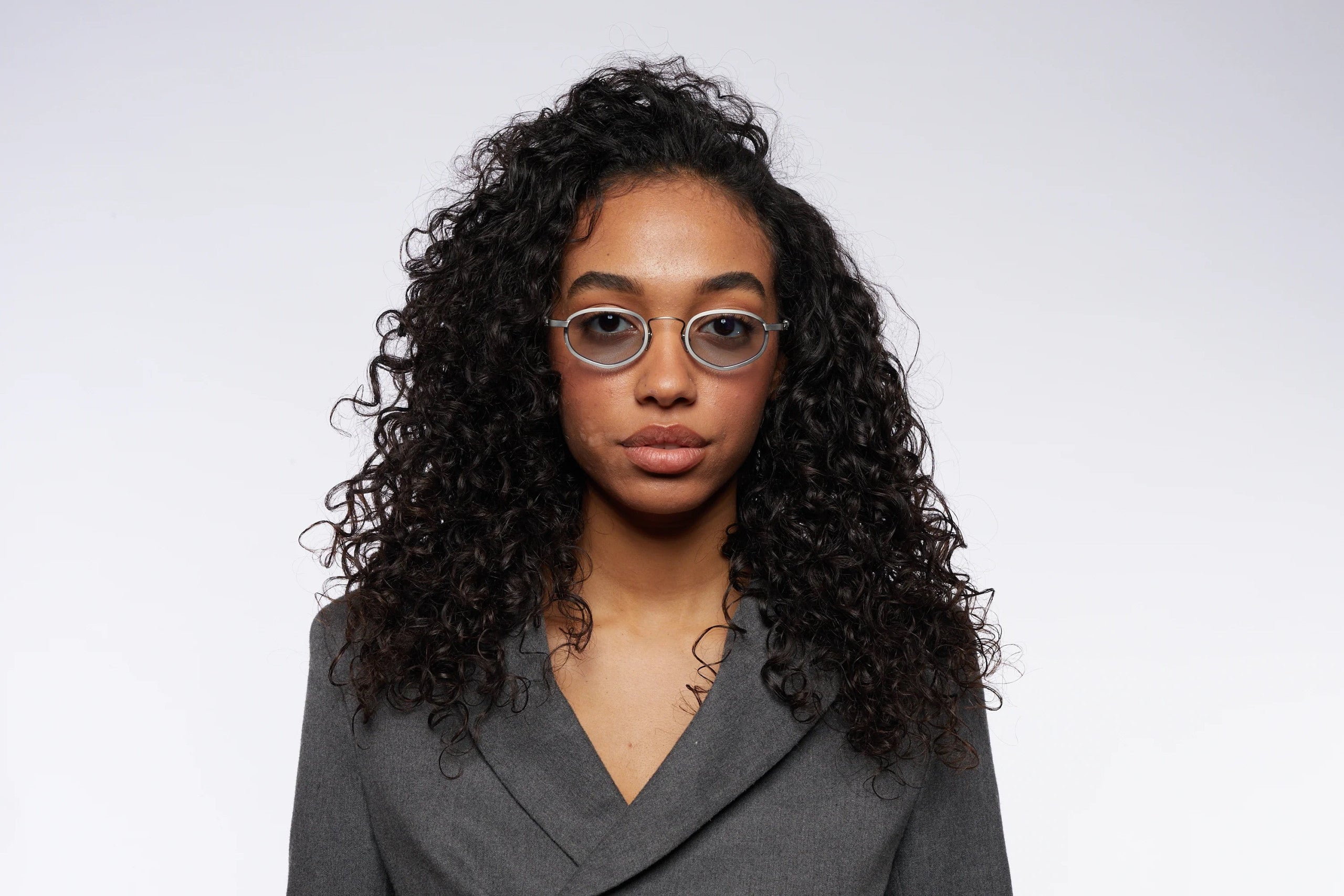 ARTUS SHON – Pure silver color, light blue lenses