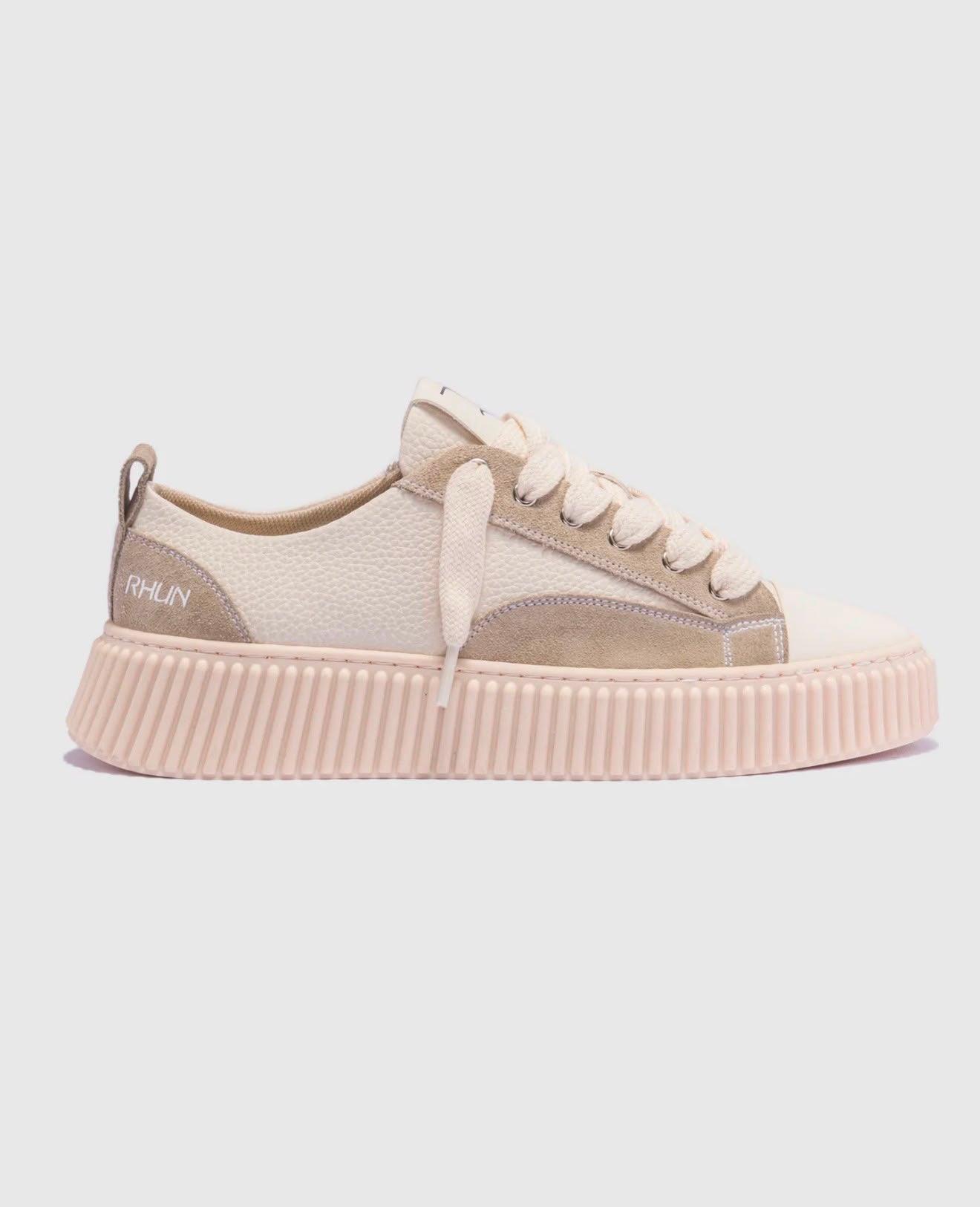 RHUN-Sneakers 2027 Treble beige grain leather-נעלי רואן  2027