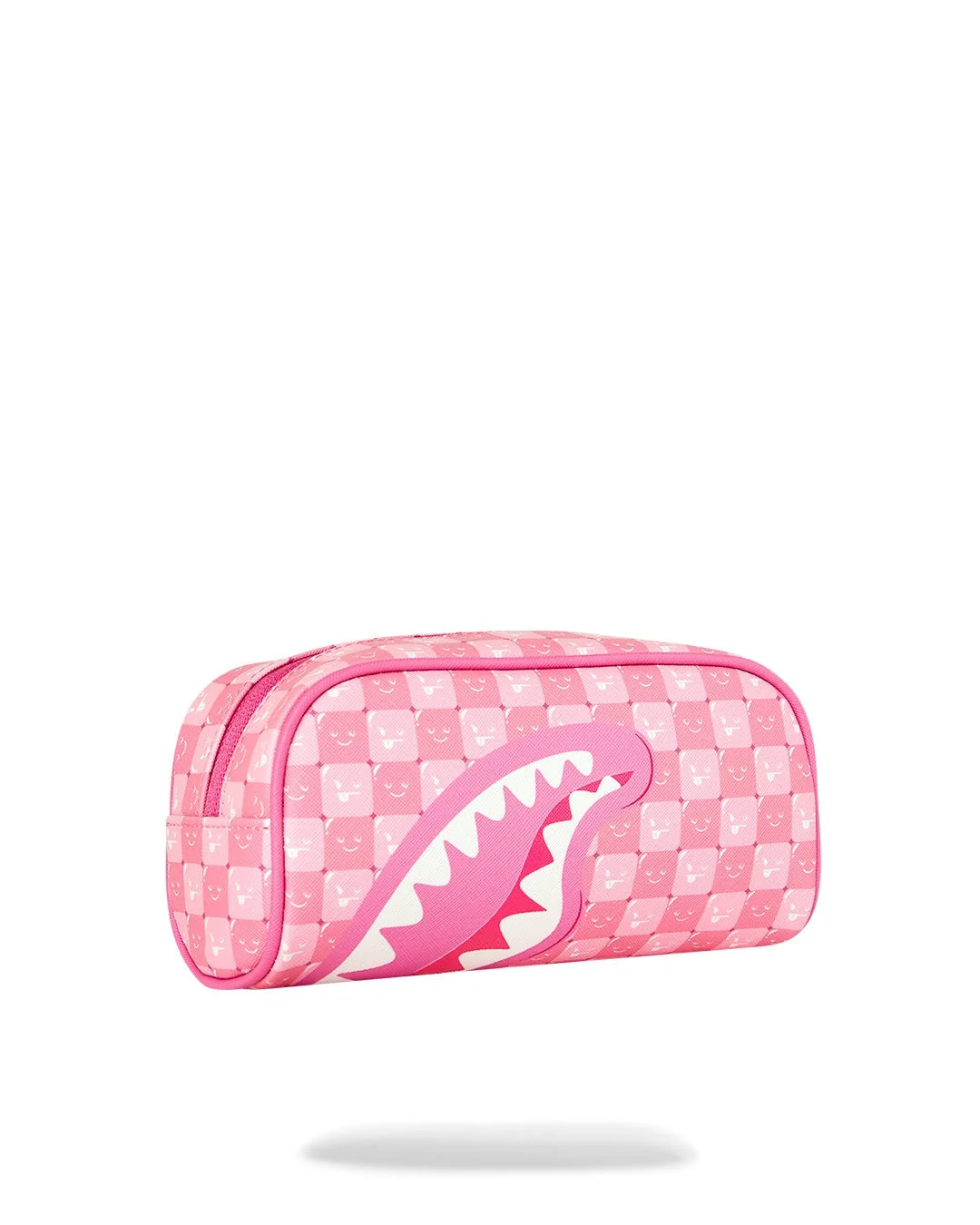 PINK NEW CHECK FACES POUCH