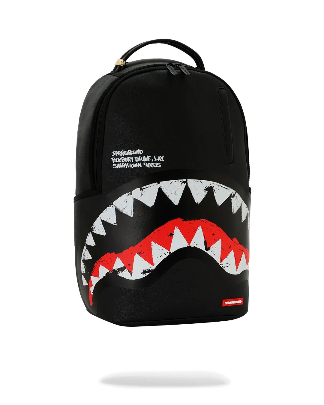 SHARK CENTRAL BLACK EMBROIDERED SHARK BACKPACK