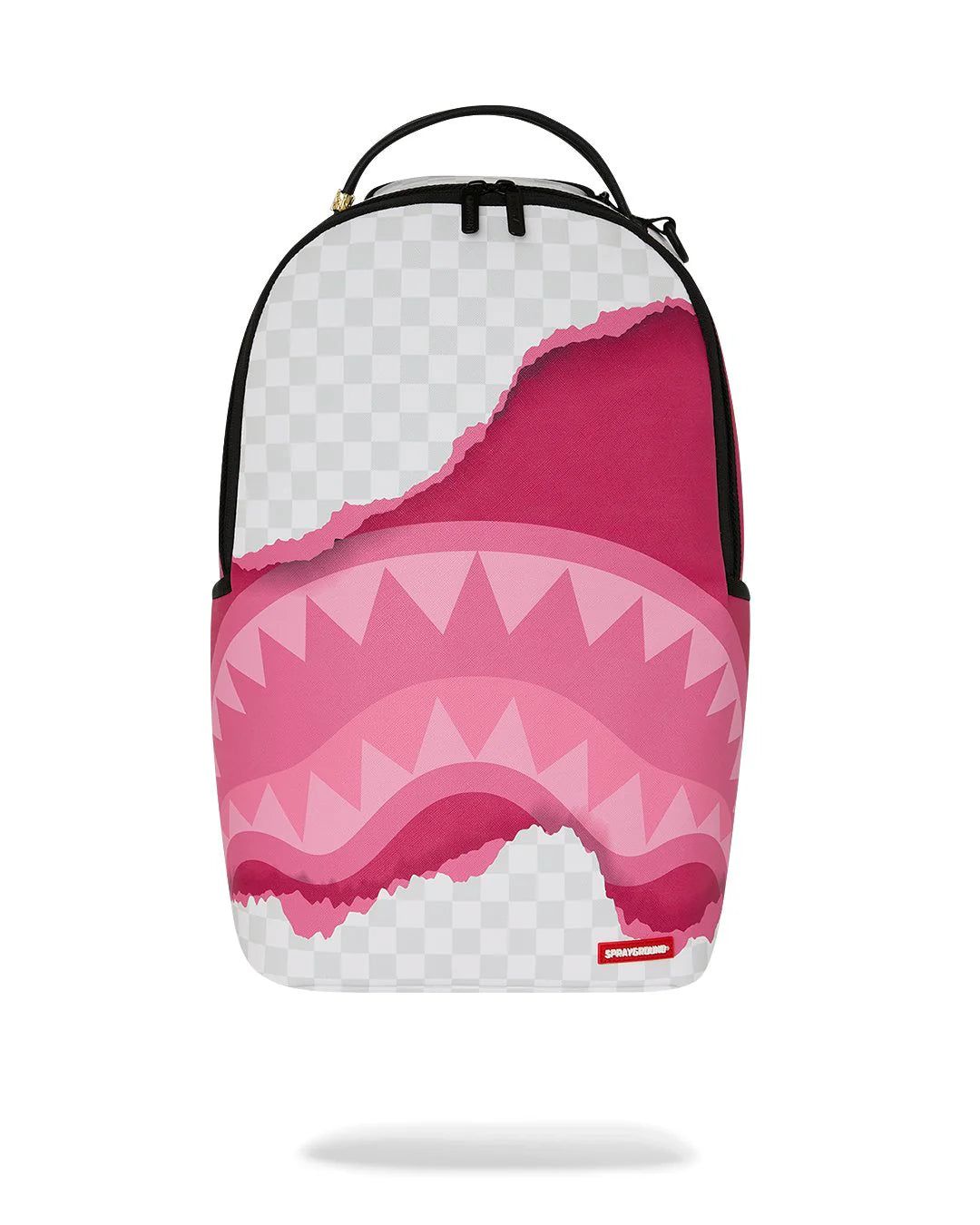 3D CHECK BACKPACK-תיק גב ורוד לבן תלת מימד