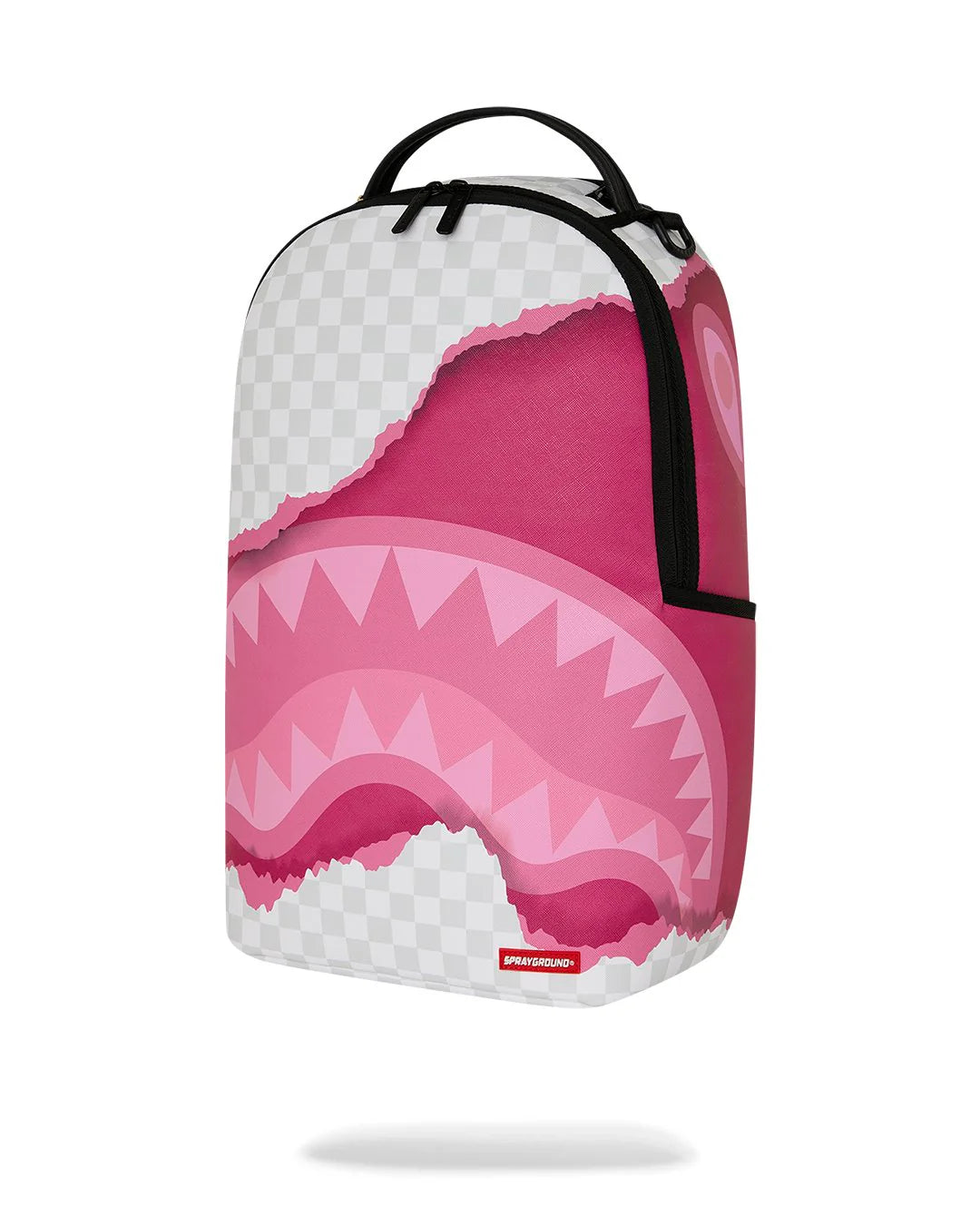 3D CHECK BACKPACK-תיק גב ורוד לבן תלת מימד