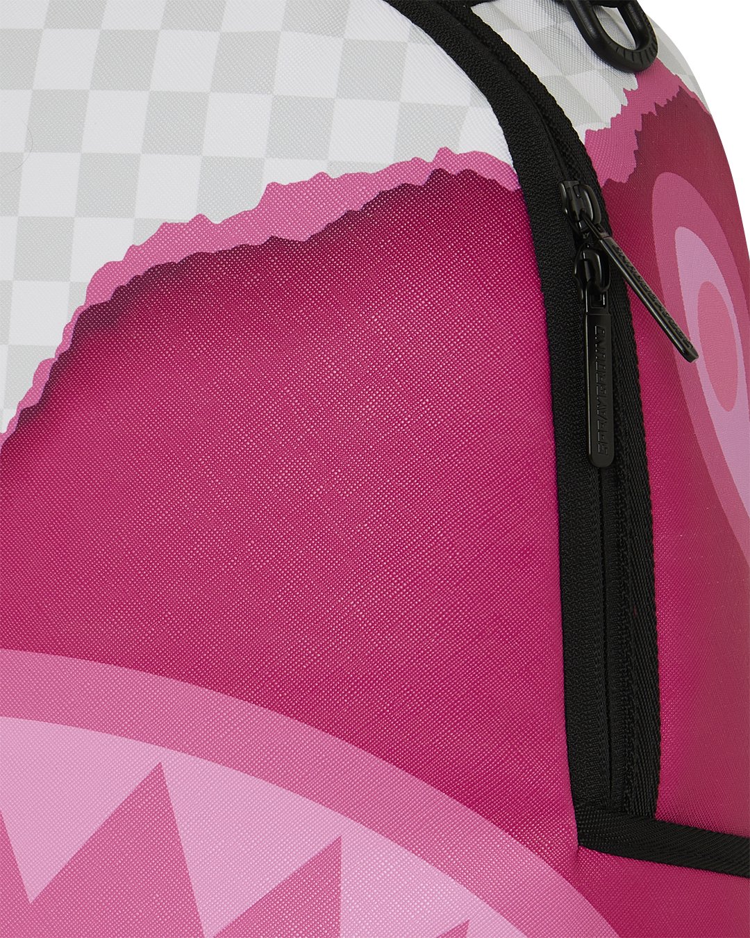 3D CHECK BACKPACK-תיק גב ורוד לבן תלת מימד