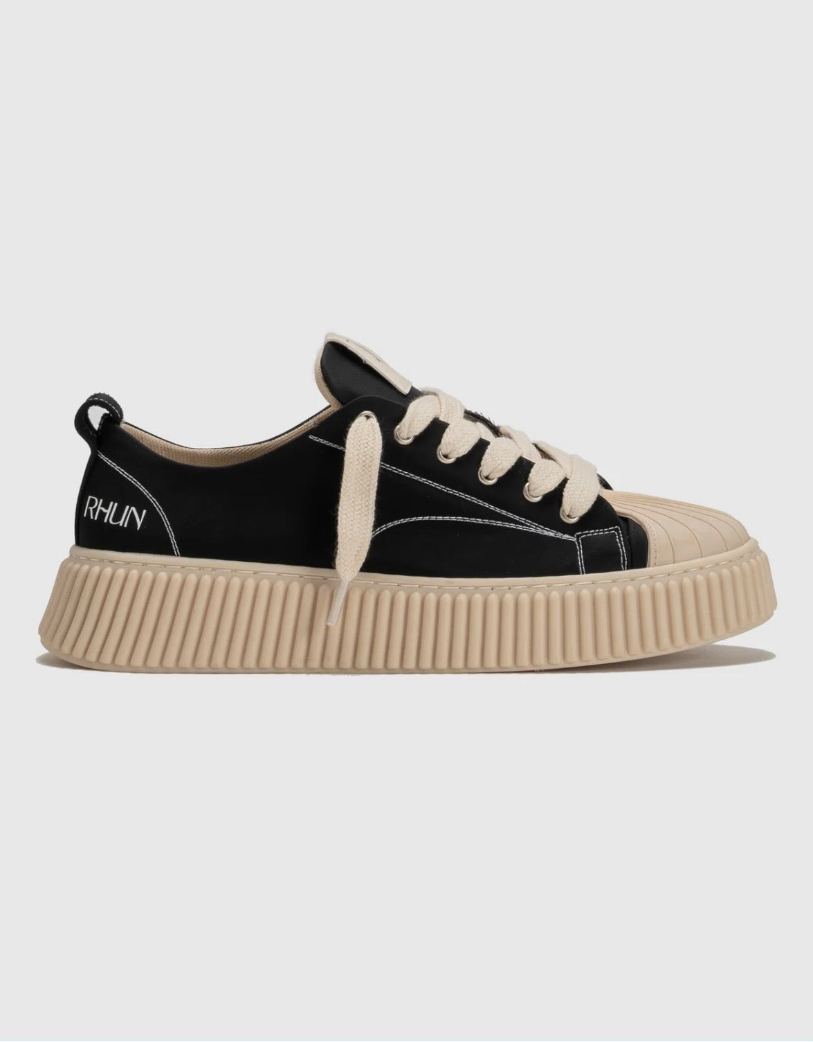 RHUN-Sneakers 2025 Treble black nylon-נעלי רואן נילון שחור 2025