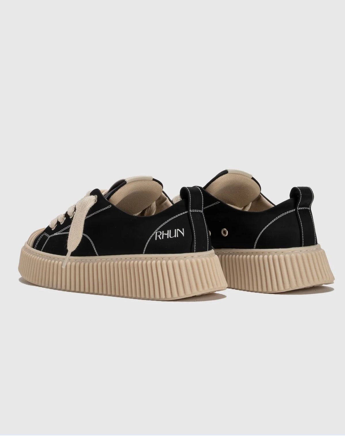 RHUN-Sneakers 2025 Treble black nylon-נעלי רואן נילון שחור 2025