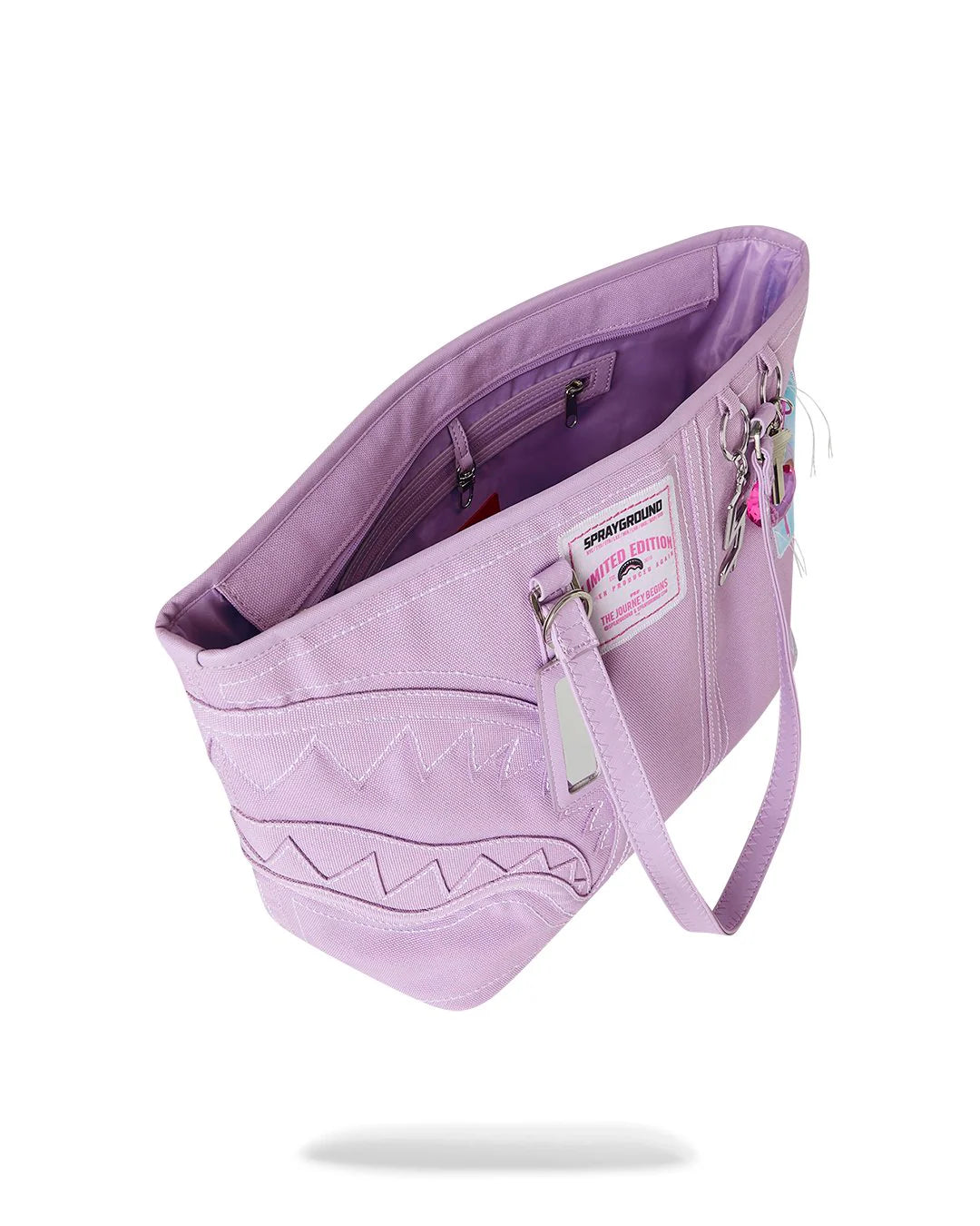 PURPLE CANVAS STITCH TOTE-תיק צד פרימות